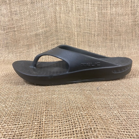 TELIC Sandal Energy Flip Flop Black wedge slip on waterproof size L 11 - Picture 4 of 10